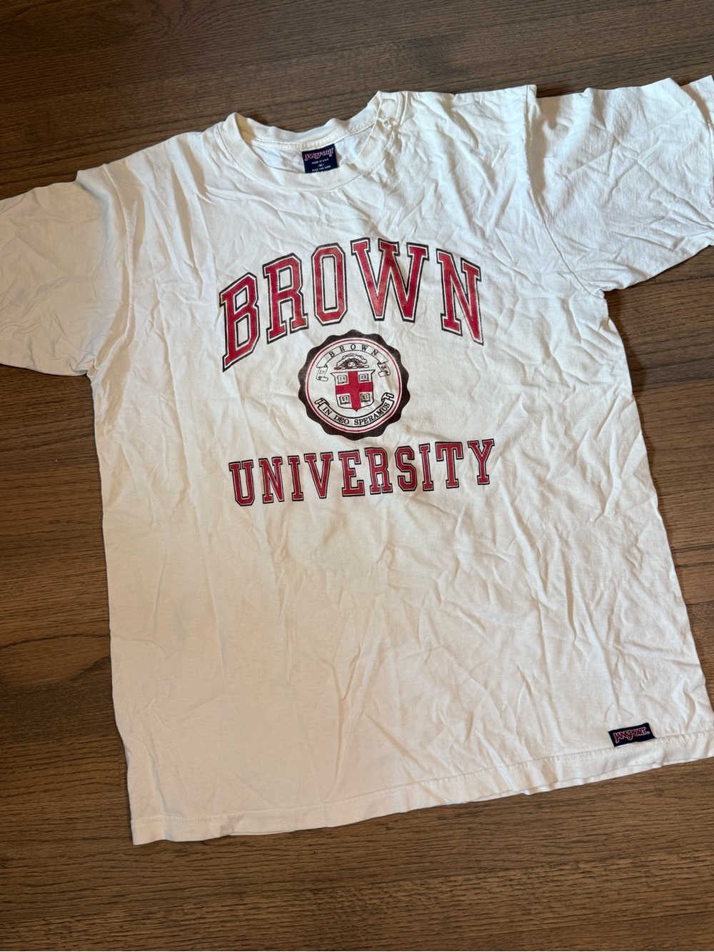 Brown University Vintage Jansport White T-Shirt: Size XL